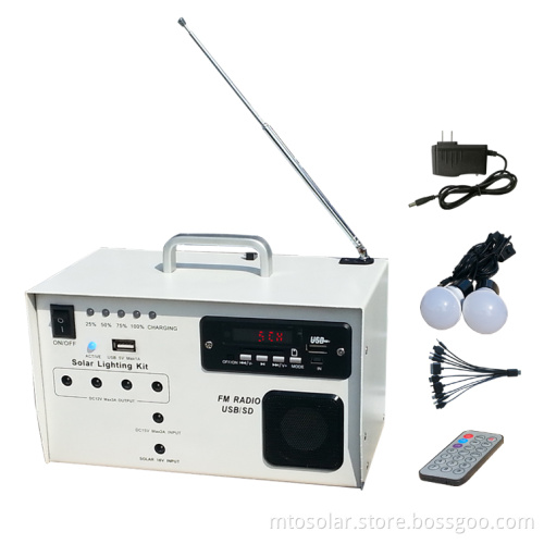 Solar Home Powered Fm Portable Radio Light